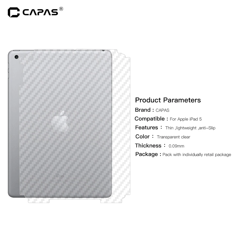 Зернистая 3d-пленка для Apple iPad Air Mini 2/3/4 из углеродного волокна прозрачная защитная