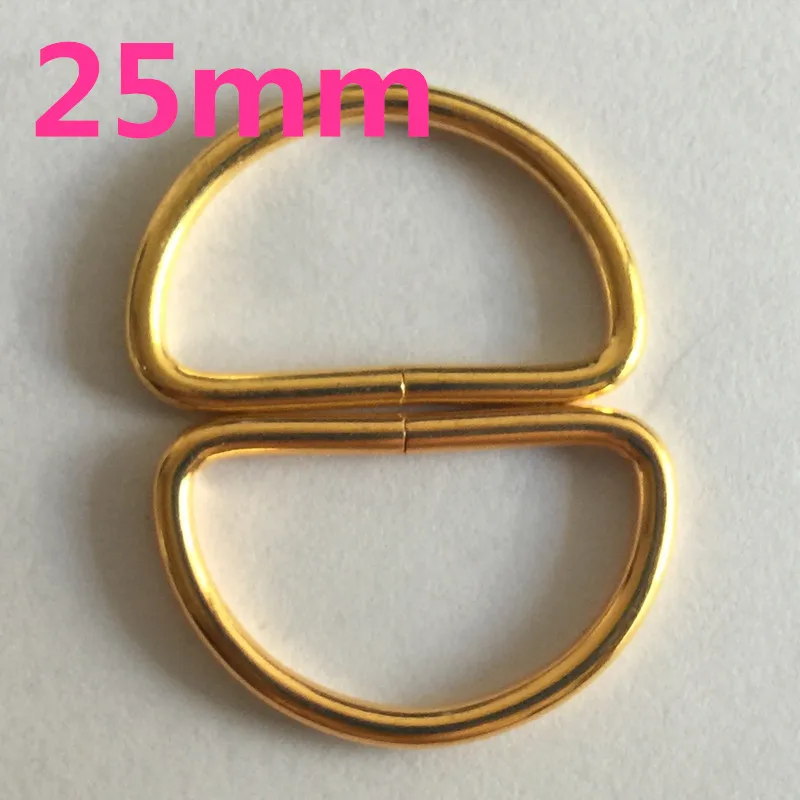 20 шт 25 мм металлические D кольца пряжки бесшовные Латунные Крюк Петля ремень