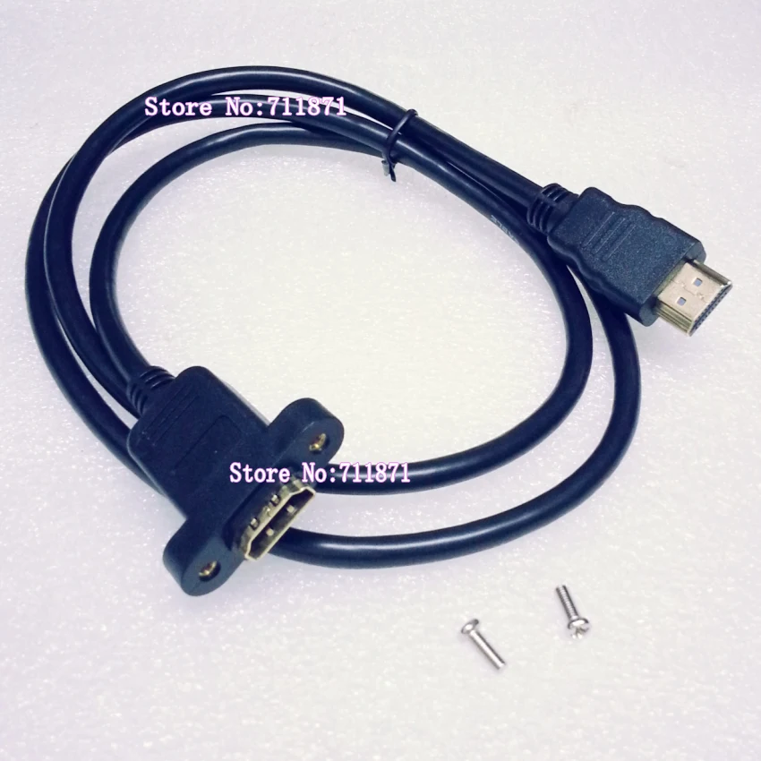 100 см 1 4 в винт фиксированный HDMI удлинитель мужской женский отверстие линия папа к