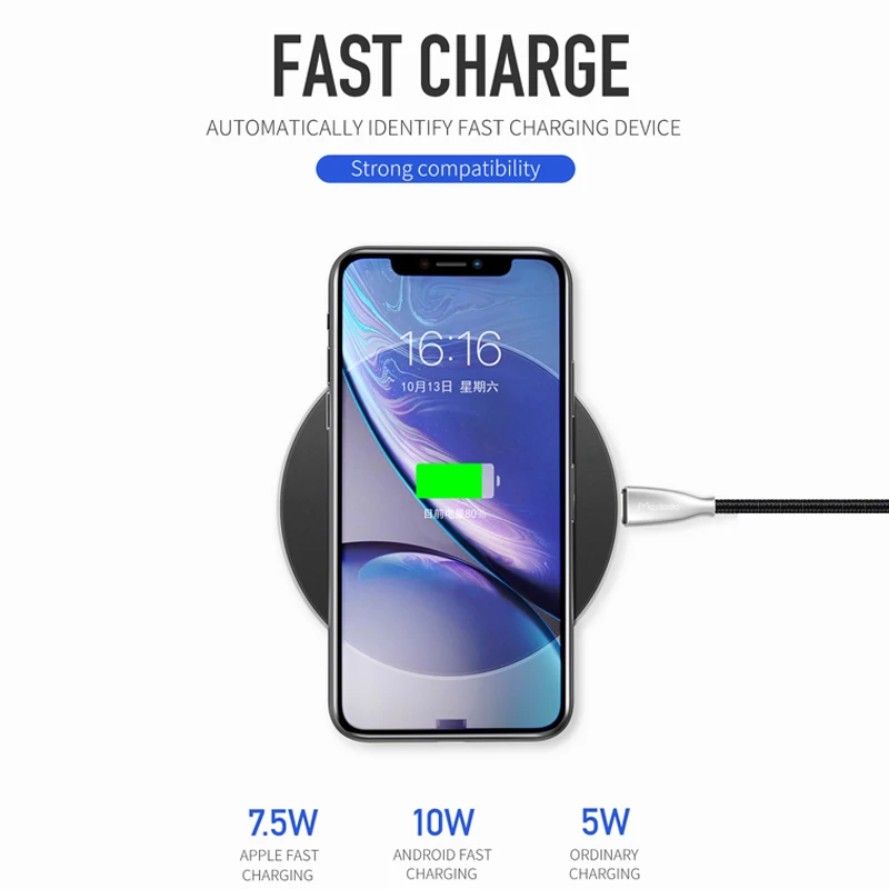 Mcdodo 10 Вт Qi беспроводной зарядный светильник для samsung S9 S8+ huawei mate 20 Pro Быстрая зарядка Беспроводной коврик для iPhone X Xr Xs Max 8