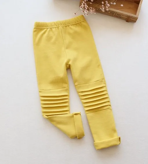 Весна 2020 новые плиссированные Стрейчевые леггинсы до колена для девочек тонкая