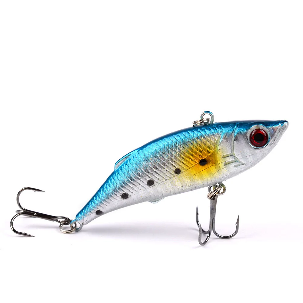 5PCS 10G 7.5CM Hard VIB Lures Fishing Bait Vibration Vibe Rattle Hooks Tackle Pesca |