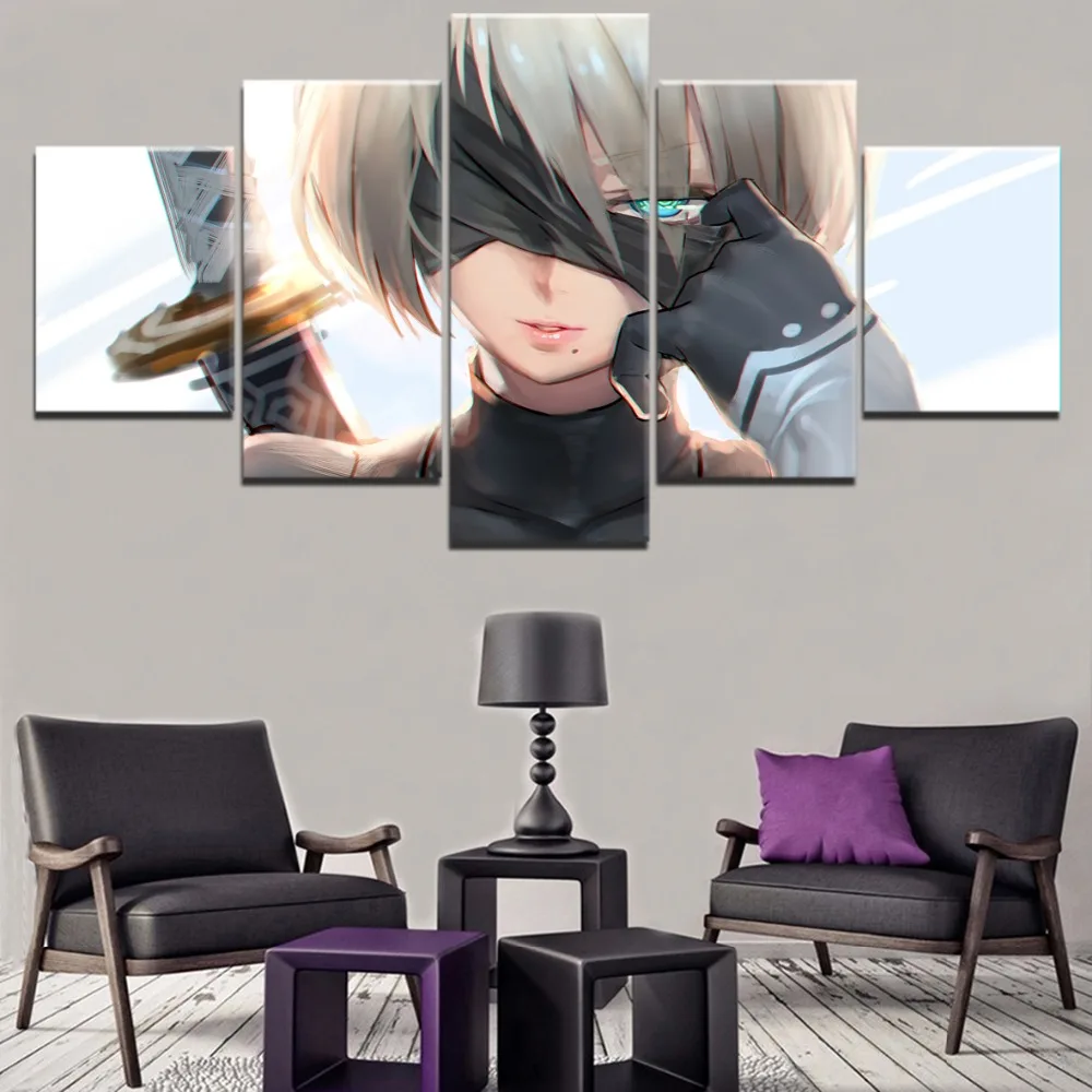 Современная живопись 5 шт. NieR Automata YoRHa No2 Тип B плакат модульная рамка высокое