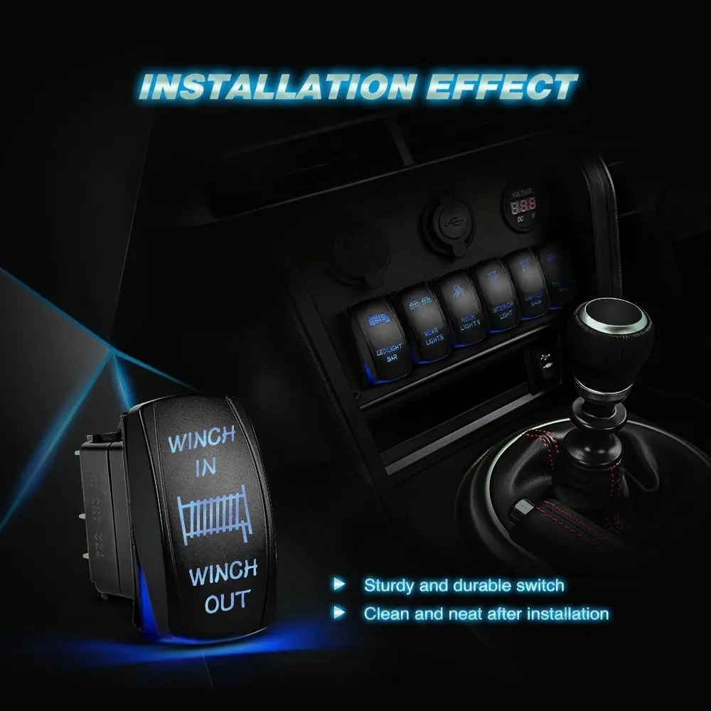 7-контактная лебедка моментальный переключатель светодиодный индикатор ВКЛ/ВЫКЛ