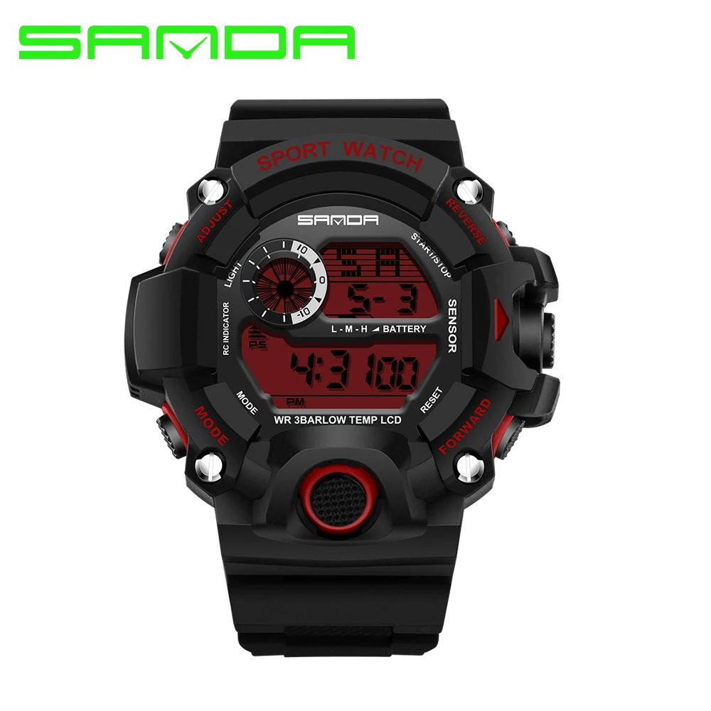 Часы наручные мужские цифровые модные спортивные светодиодные