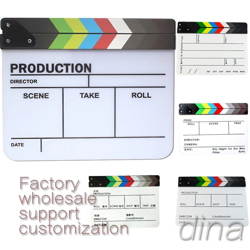 Профессиональный Фильм Action Clapperboard красочный акриловый 29 8*24 8 см режиссер ТВ Видео