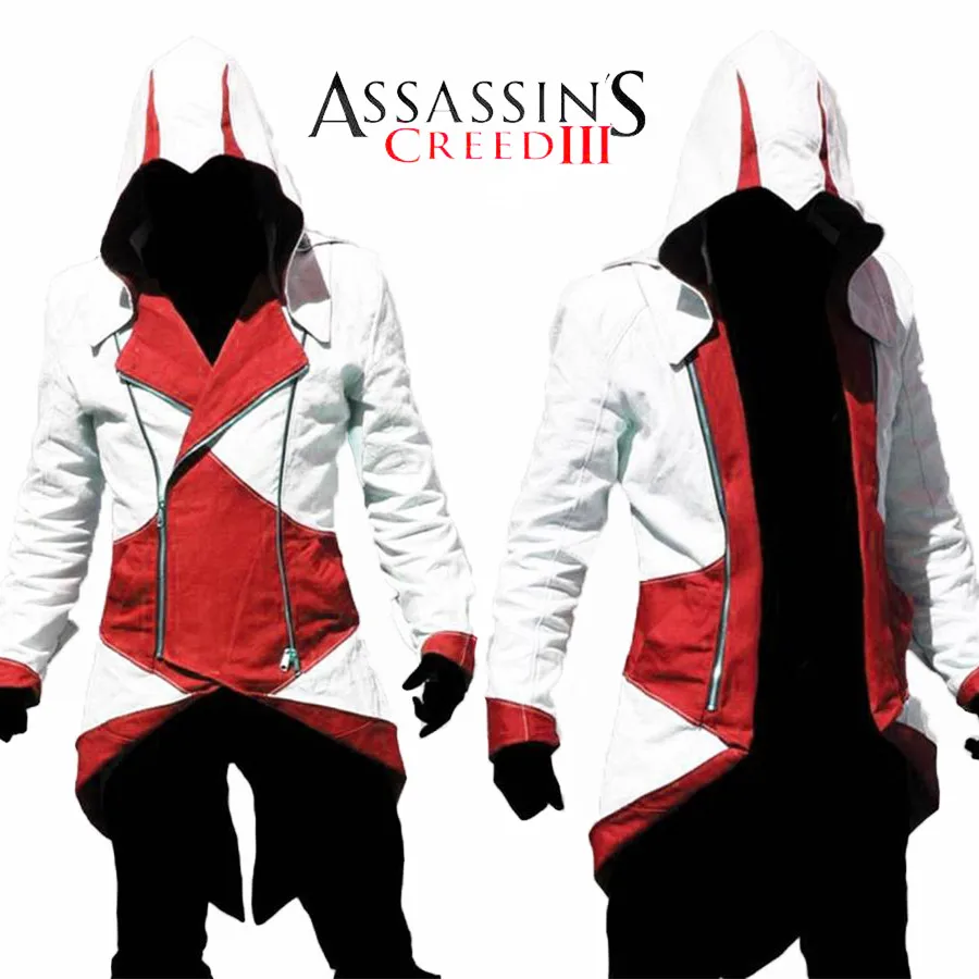 Assassins creed 3 Аниме Косплей Костюм куртка косплей костюмы для взрослых одежда