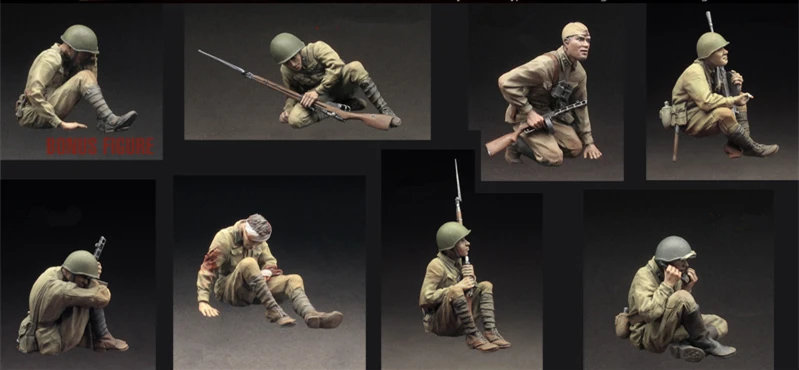 1/35 модельная фигурка из смолы комплект под огнем красная армейская пехота десять