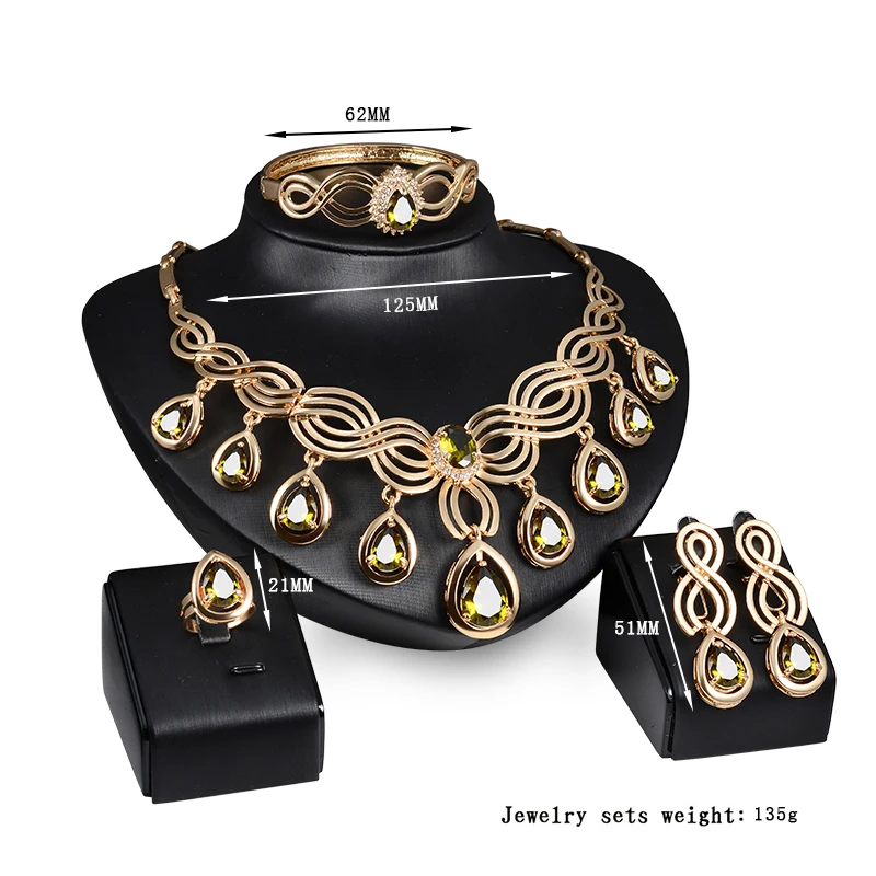 Комплект из колье и серёг с имитацией фианита|crystals necklaces earrings|necklace earringzircon crystal