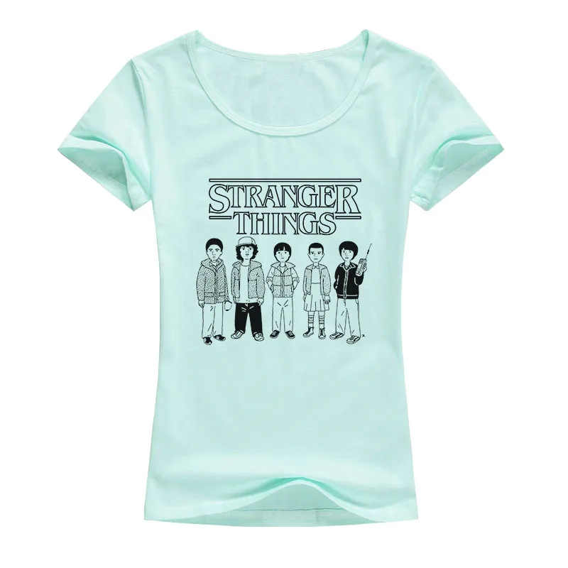 Женская футболка с коротким рукавом и принтом очень странные дела|hipster tee|printed t shirt