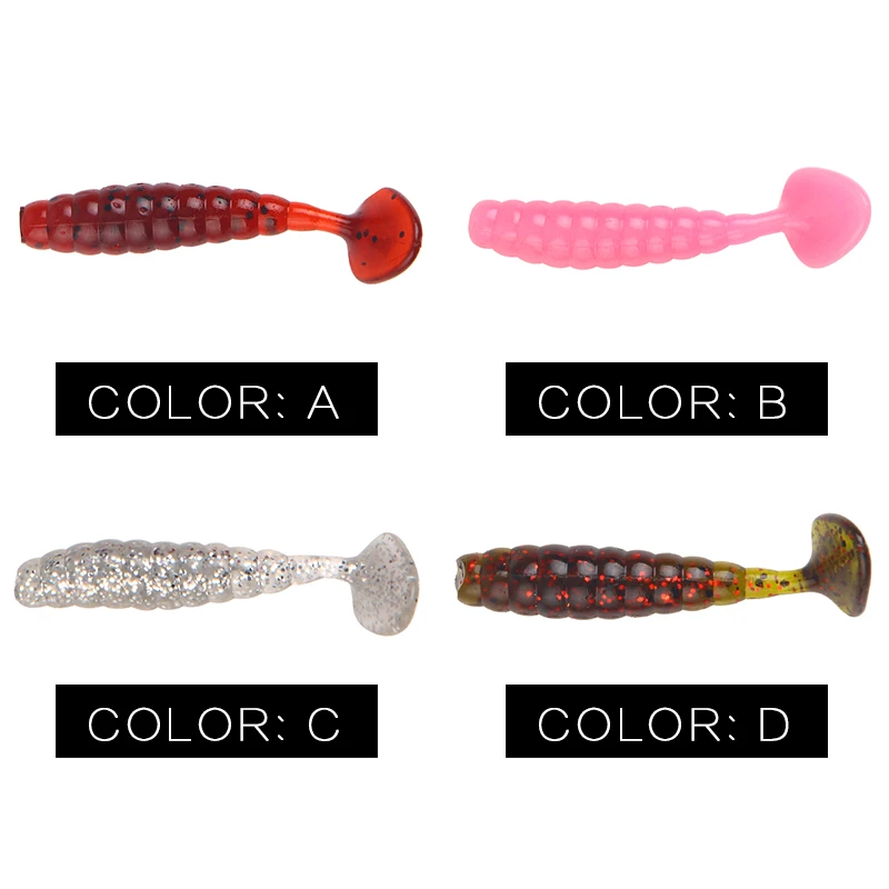 SEAPESCA 5 шт./лот Silicion мягкая личинка червяка 40 мм 1 3 г воблер хвост профессиональная