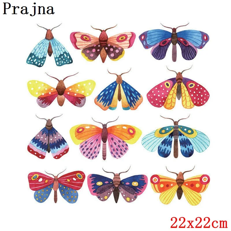 Prajna, милые наклейки с животными, Мультяшные, для детей, термопереводные, железные, на переводе, нашивки для одежды, сделай сам, моющиеся, уровень А - Цвет: Синий