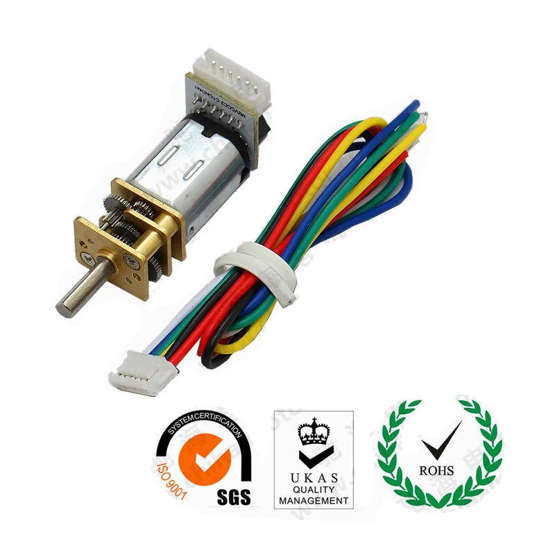 

GM12-N20 DC Geared Motor / Coded Disk Magnetic Hall Encoder Speed AB Dual Phase