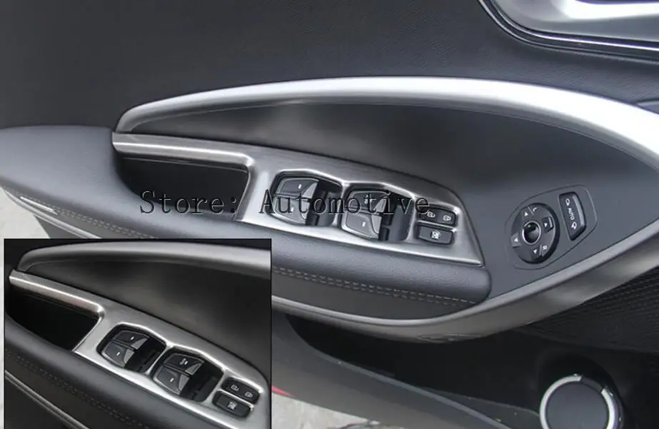 Аксессуары подходят для 2013 для HYUNDAI SANTA FE IX45 хромированная Накладка для межкомнатных дверей и окон