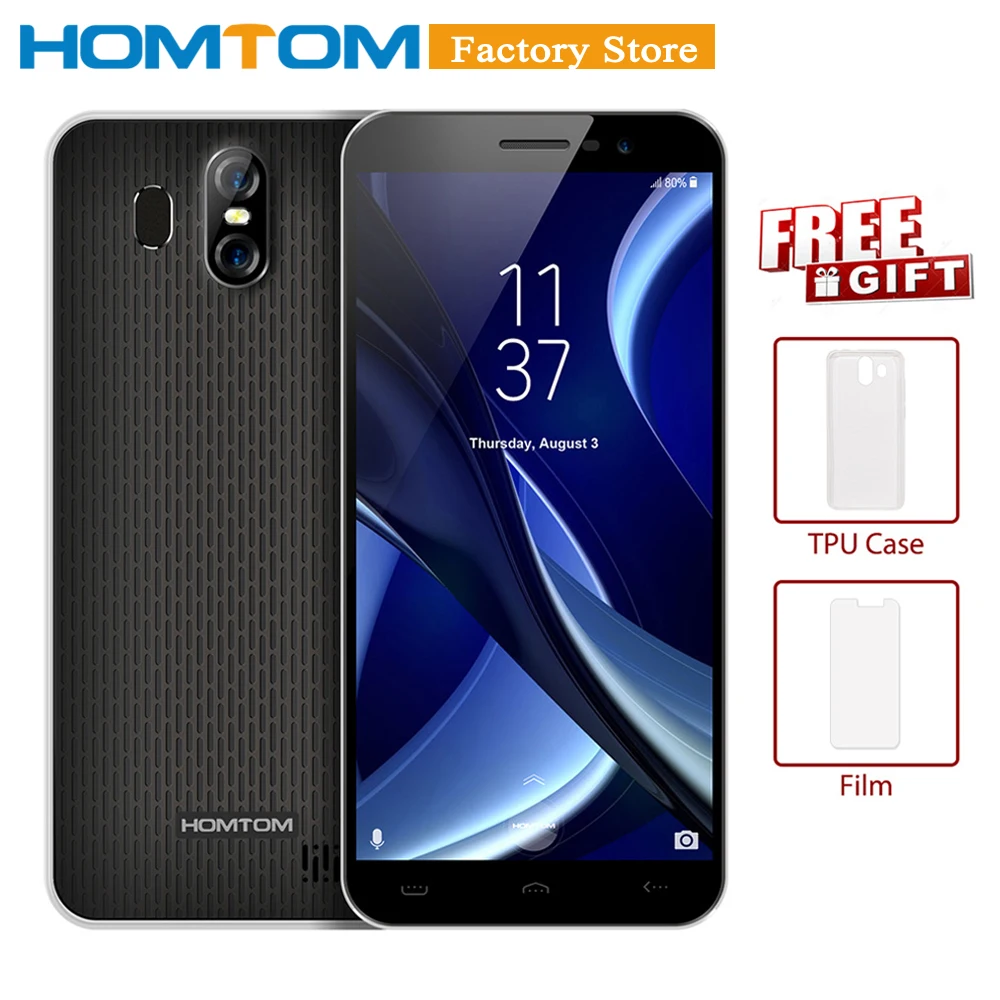 Оригинал HOMTOM S16 отпечатков пальцев мобильный телефон 5 Inch 18:9 экран 2 Гб