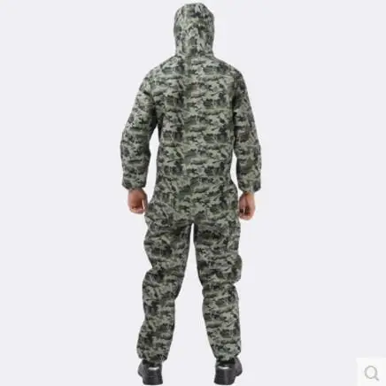 S-4XL, новинка, Мужская камуфляжная одежда, цельная рабочая одежда, комбинезон, костюм для ремонта машин, пыленепроницаемый комплект с капюшоном