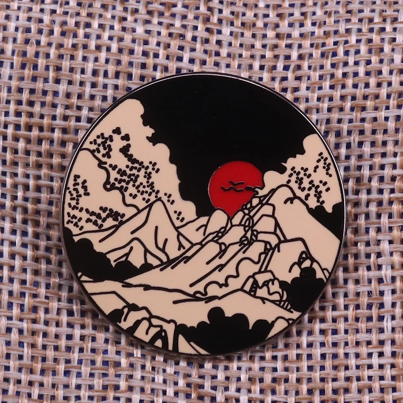 Эмалированная заколка в виде горного рюкзака для путешествий дикой