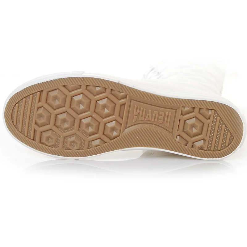 Весенне Осенняя обувь очень длинная парусиновая на высоком каблуке хлопковая