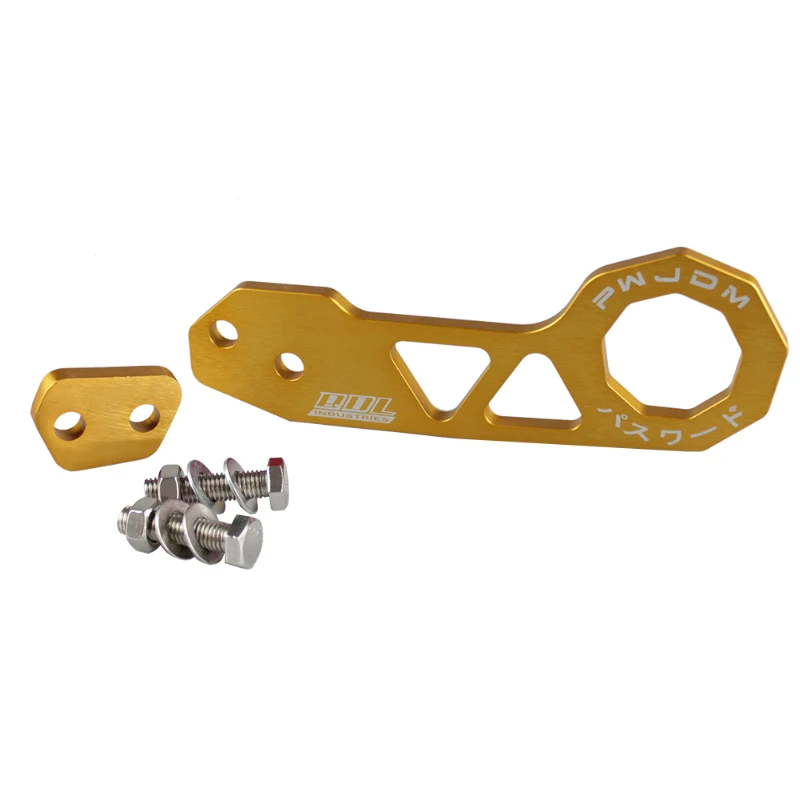gold RASTP- JDM СТИЛЬ гоночный задний буксировочный крюк алюминиевый сплав задний буксировочный крюк для Honda Civic RS-TH004 - Название цвета: gold