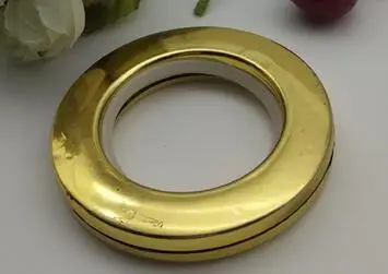 shiny Gold Заводская поставка 10 шт х 42 мм пластиковые проушины для штор и кольца зажимы люверсы в 8 различных цветах - Цвет: shiny Gold