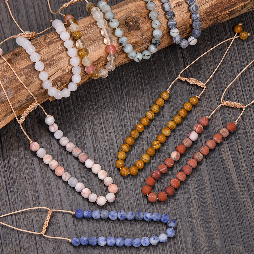 Бохо ручной работы белые хрустальные агатовые бусины браслеты с подвесками