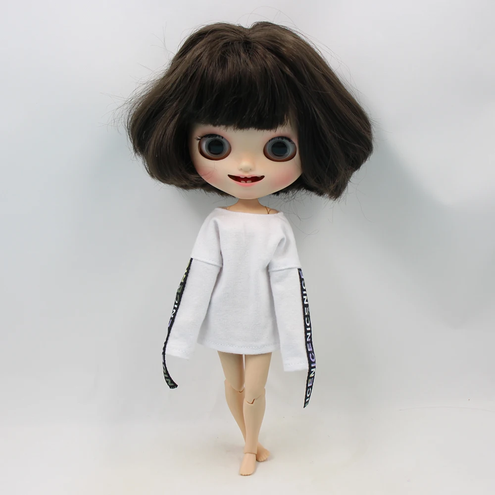 Одежда DBS для куклы Blyth icy рубашка с длинными рукавами в стиле оверсайз костюм хип
