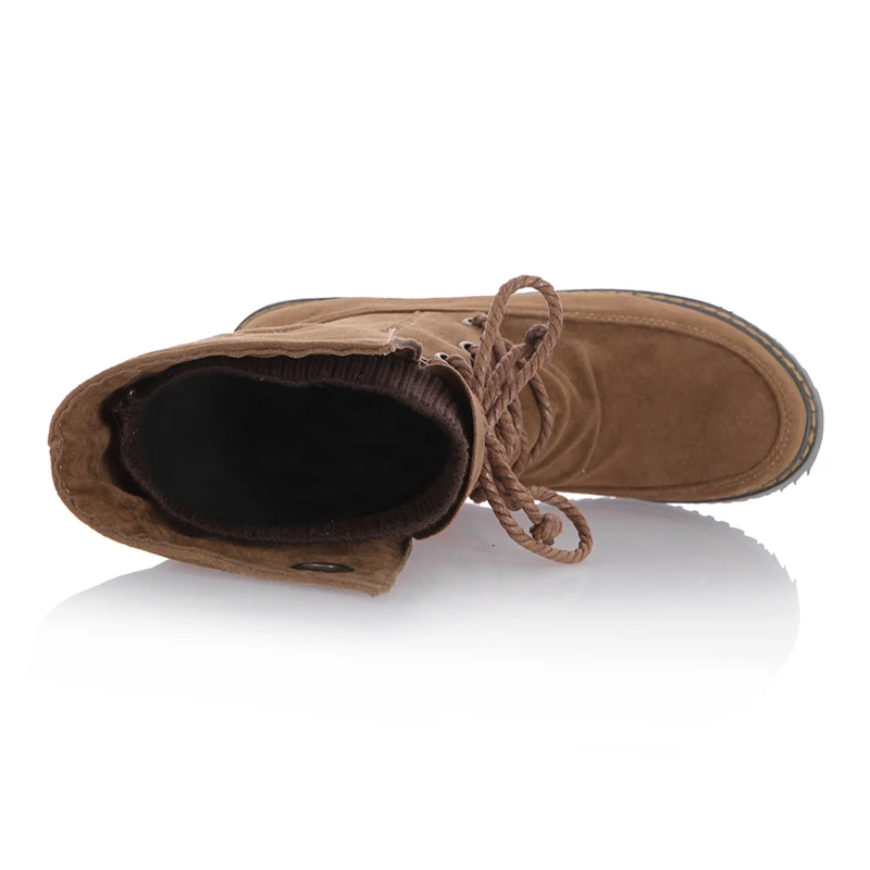 ZALAVOR/женские сапоги до середины икры на плоской подошве короткие с ремешком