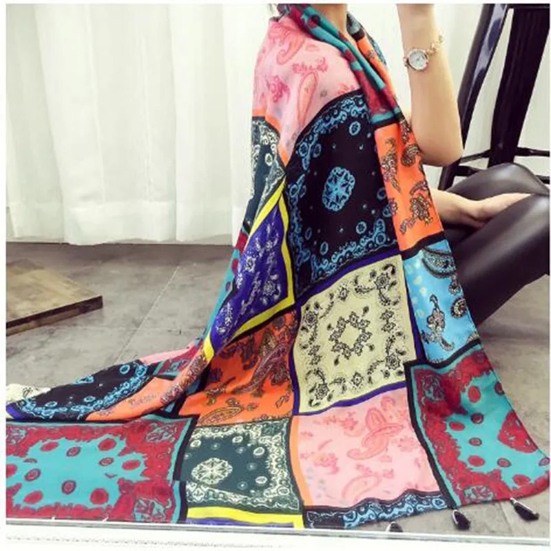 Новинка Весна Осень 2016 Модный женский шарф ретро непальская хлопковая льняная