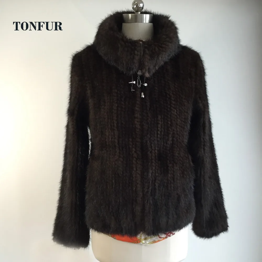 2018 новые оригинальные норки Мех животных пальто трикотажные реального Меховая