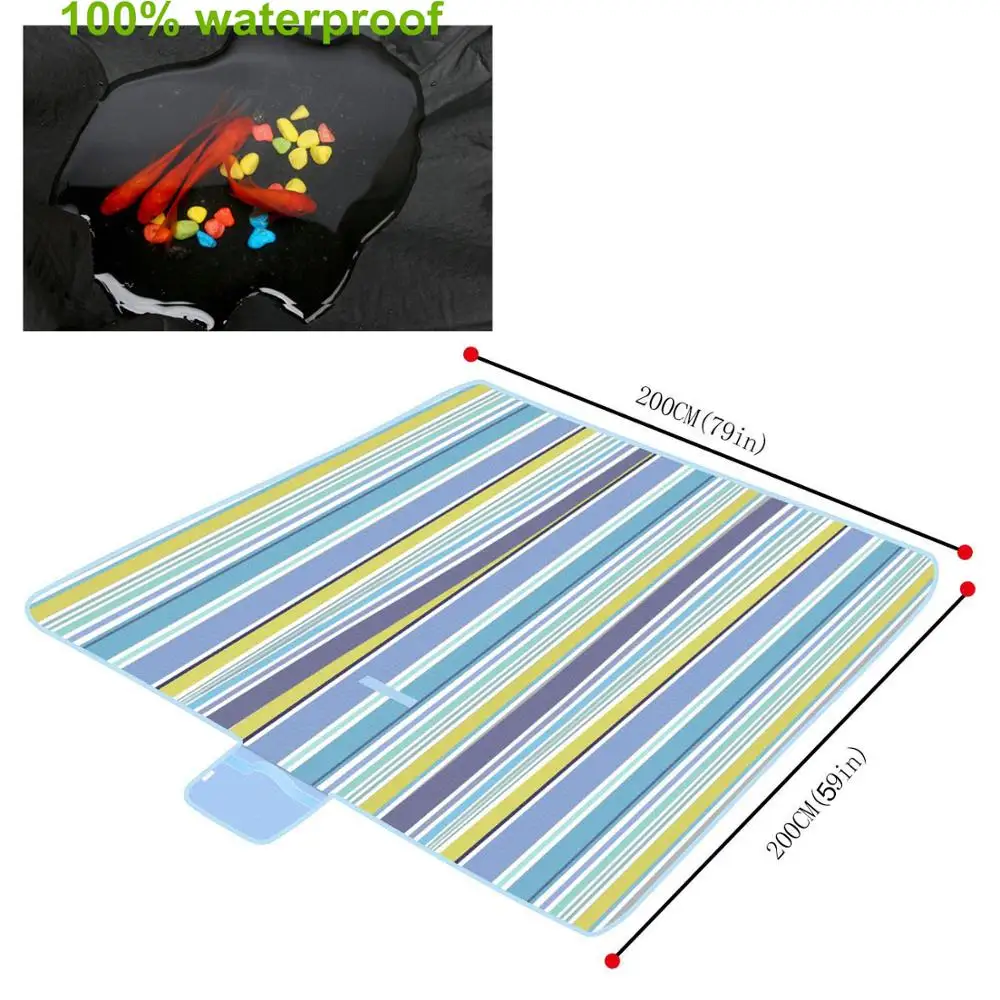 Водонепроницаемый уличный коврик для пикника карманный пляжный кемпинга легкий