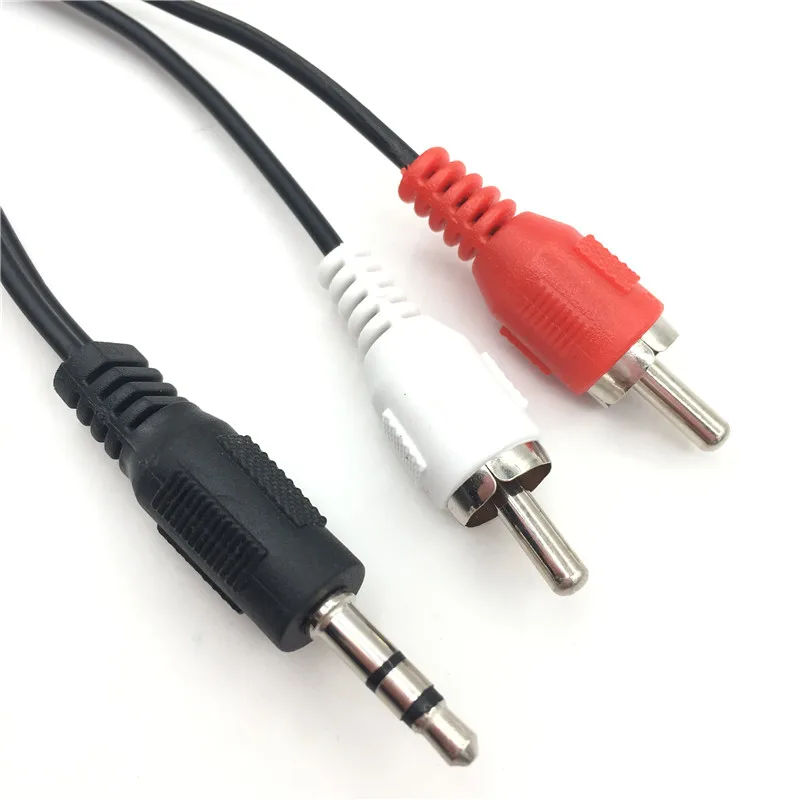Линейный аудио кабель 1 м 3 5 мм стерео 2 RCA Y для PC DVD рекордер TV VCR Динамик s Камера