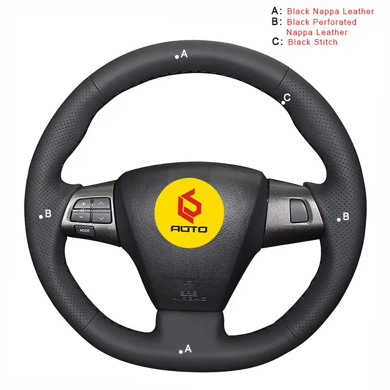 Nappa Leather Авто оплетка на руль для Toyota Corolla 2011 2012 2013 RAV4 2011 2012 внутренняя оплетка рулевого колеса автомобиля - Название цвета: Nappa Leather