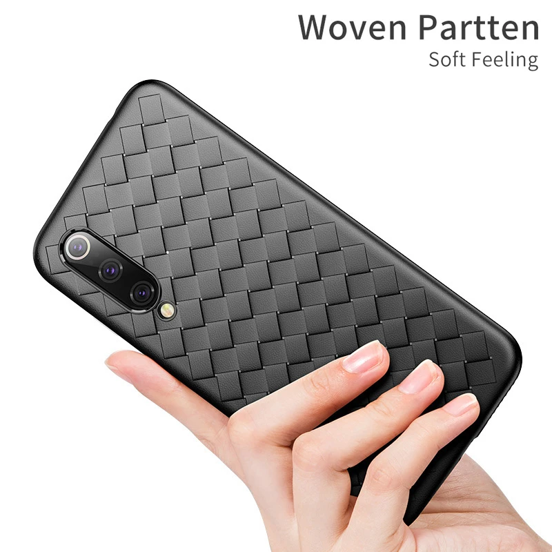 Роскошный Плетеный чехол для телефона Oneplus 7 Pro текстурированный силиконовый one plus