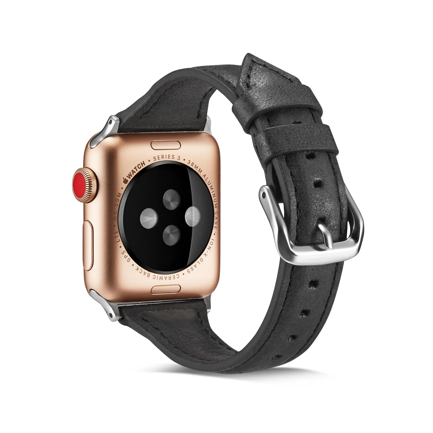 Модные Стиль ремешок для наручных часов Apple Watch, версии серии, на возраст 1, 2, 3, 4, ремешок из натуральной кожи для ремешок для часов аpple 38 мм 40 мм 42 44 мм браслет