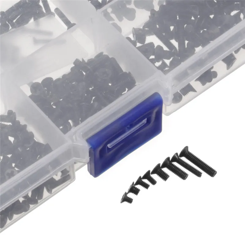450 шт./компл. MXCP1 M2/M2.5/M3 углеродистая сталь крест винты ноутбук коробка с винтами