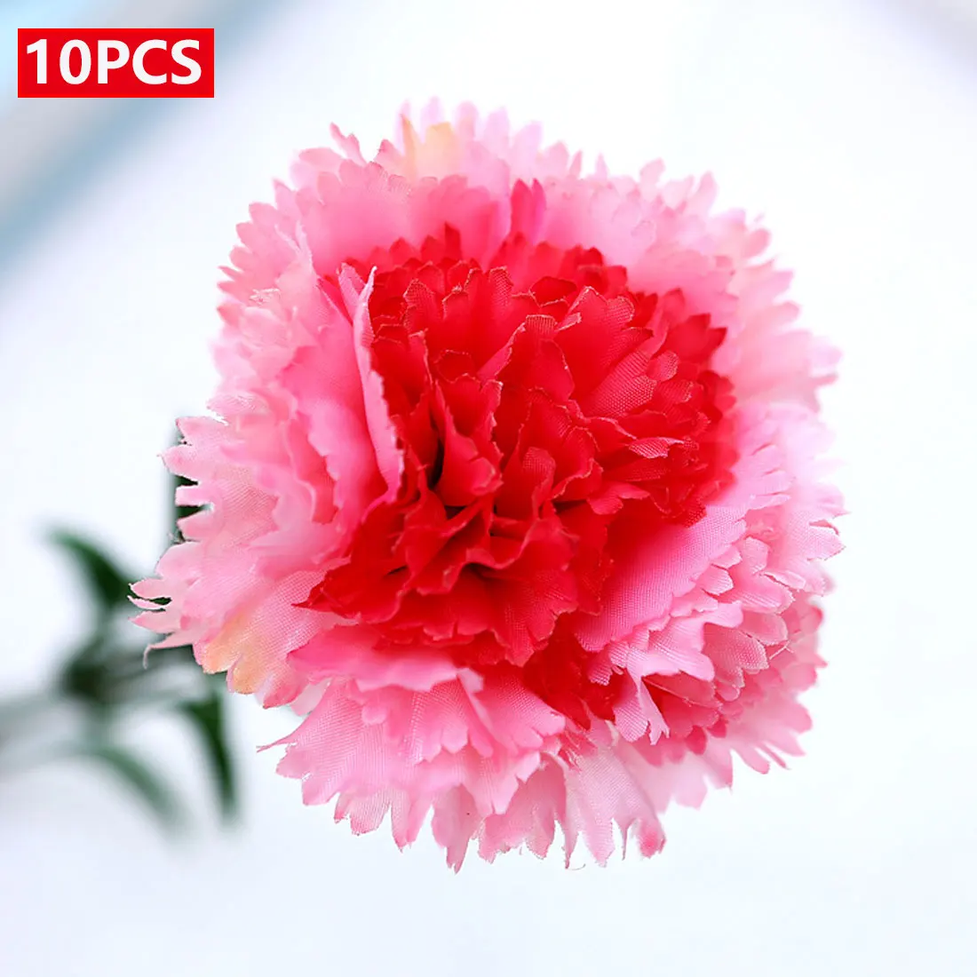 Red core 10pcs Искусственные цветы 10, 5, 1 шт./лот, около 9 см, искусственные гвоздики, украшение для дома ручной работы, вечерние венки - Цвет: Red core 10pcs