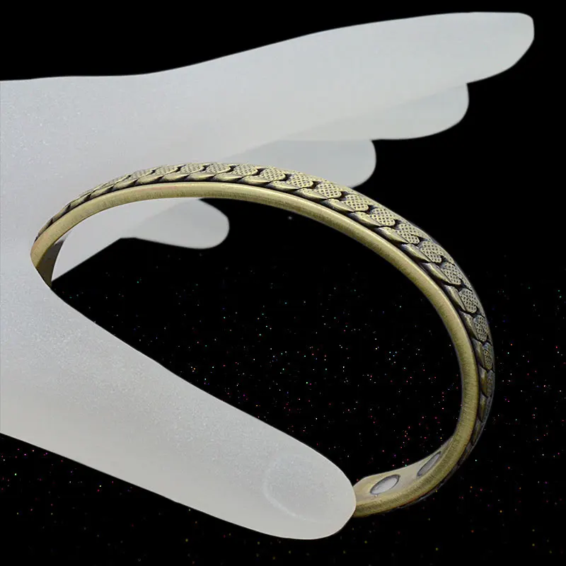 Эскалус унисекс Бронзовый Гальванизированный медный магнитный браслет Здоровье