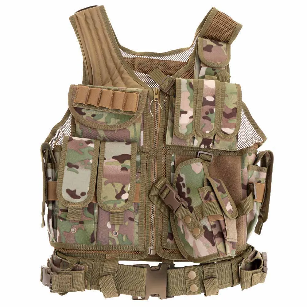 Vest-CP Lixada Открытый военный тактический армейский полиэстеровый страйкбольный военный игровой жилет для кемпинга походов охоты большой емкости тактический жилет - Цвет: Vest-CP