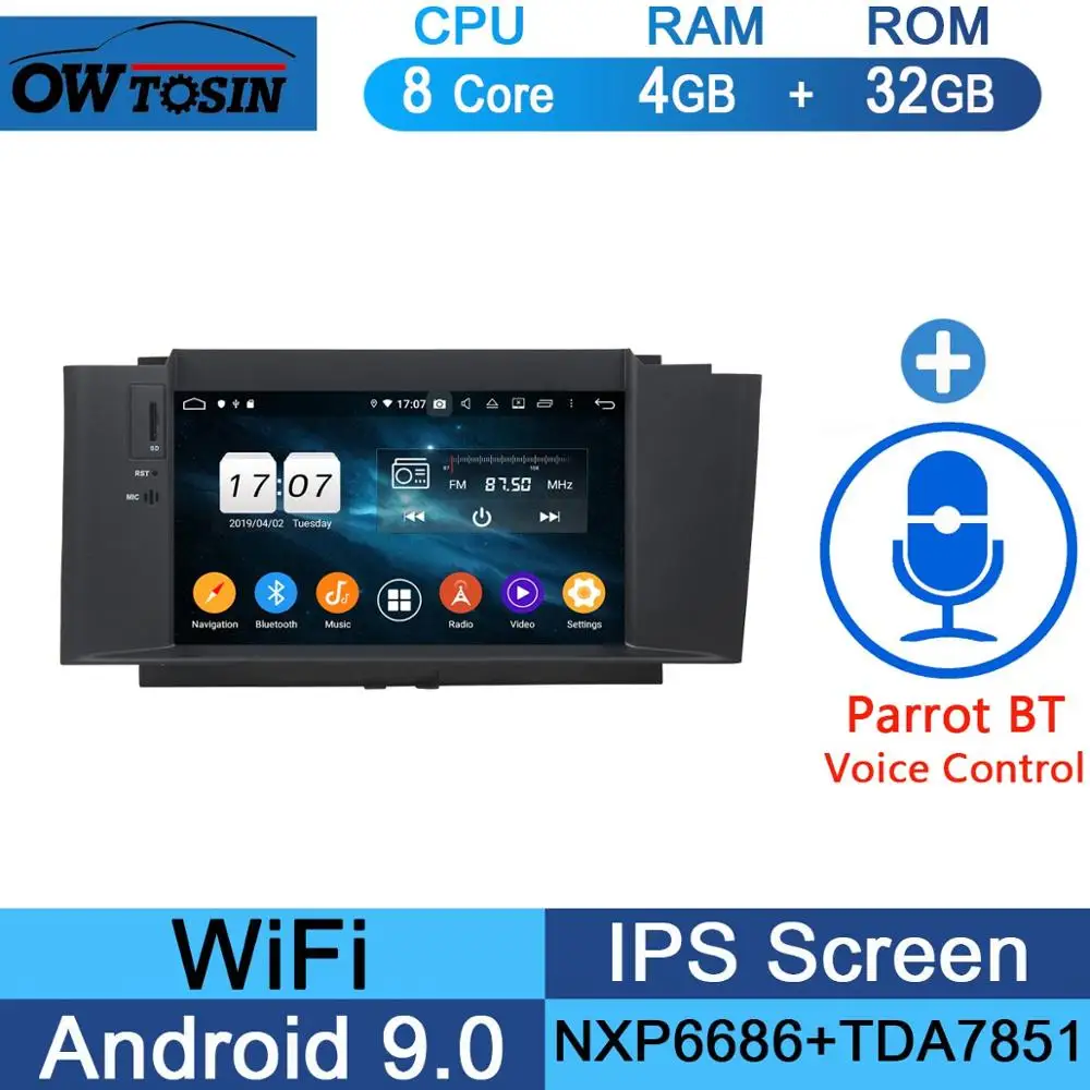 32G Parrot BT " ips 8 ядерный 4 Гб ram+ 64 Гб rom Android 9,0 автомобильный DVD радио gps для Citroen C4 C4L DS4 2012 2013 DSP CarPlay - Цвет: 32G Parrot BT