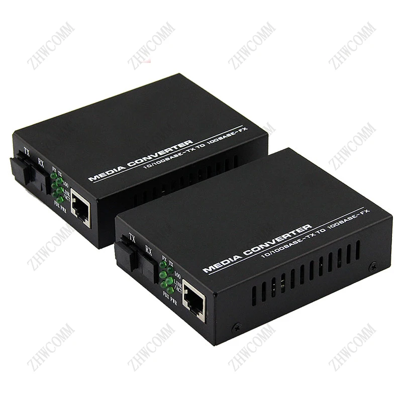 

1 Pair 100M Simplex Mode Optical Fiber Transceiver SC Interface 25KM Fast Ethernet Media Converter Free Shipping