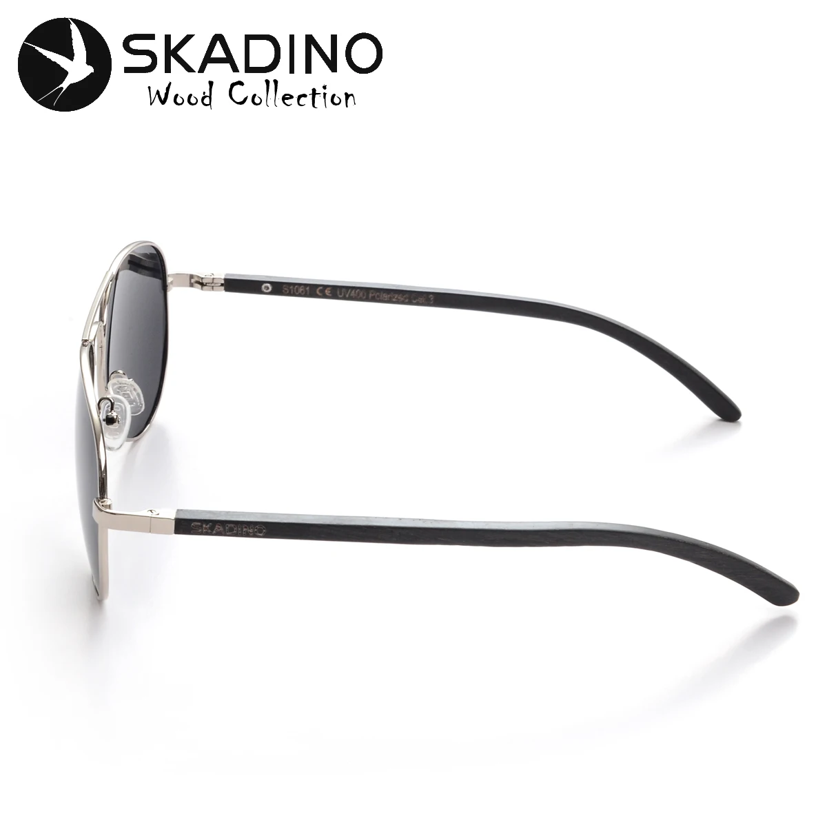 SKADINO UV400 поляризационные мужские солнцезащитные очки пилота из бука Модные для