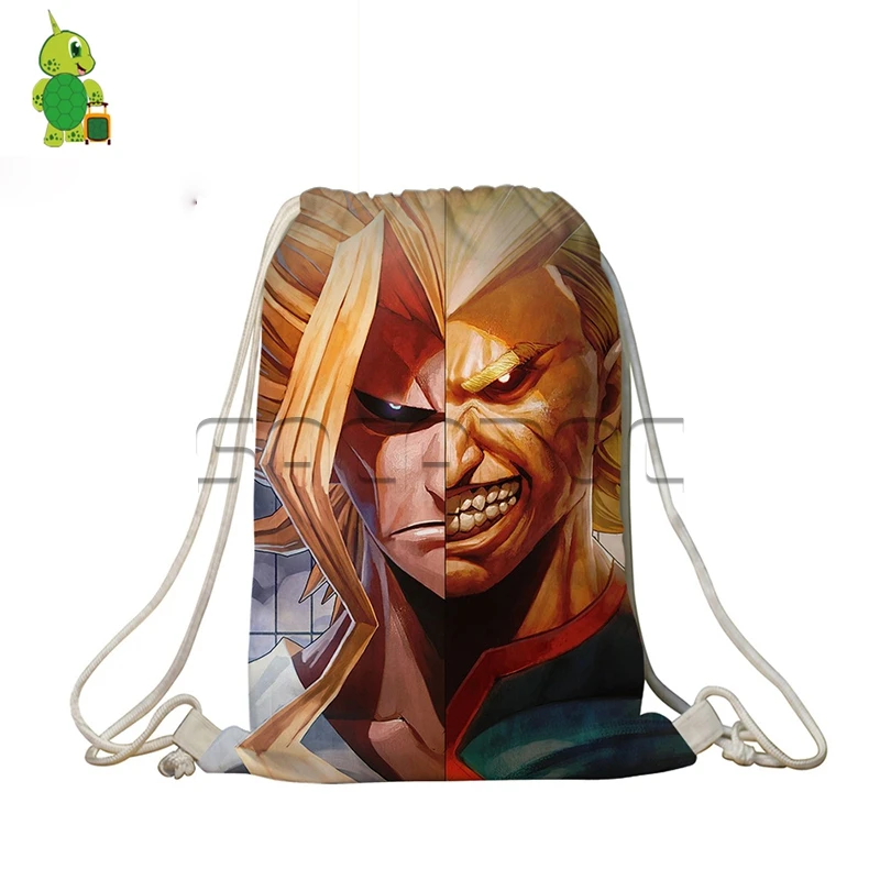 Аниме Boku без герой Академии шото deku allmight Разделение шнурок мешок дети Школьные ранцы подростков Обувь для девочек Обувь для мальчиков Дорожные сумки - Цвет: 3