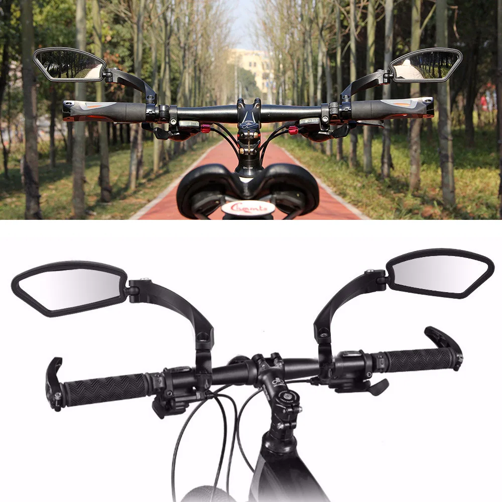

Outdoor Bicycle Mirror Bike Accessories Rear View Mirror Handlebar Flexible Safety Back Mirror 360 Degree Reflector Folded Blind