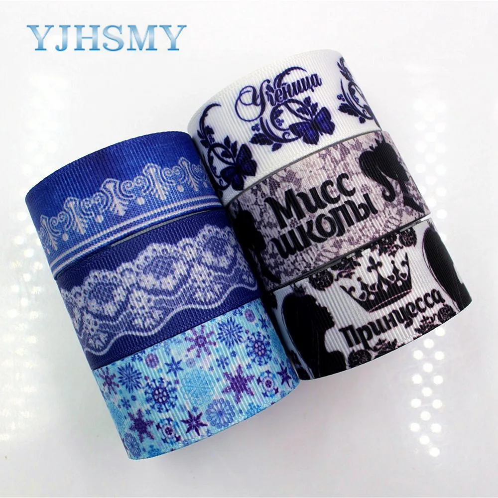 YJHSMY D-171108-572 22/25 mm 10 yards Cartoon Printed grosgrain ribbons DIY handmade Hair accessories Material wedding gift wrap | Дом и сад