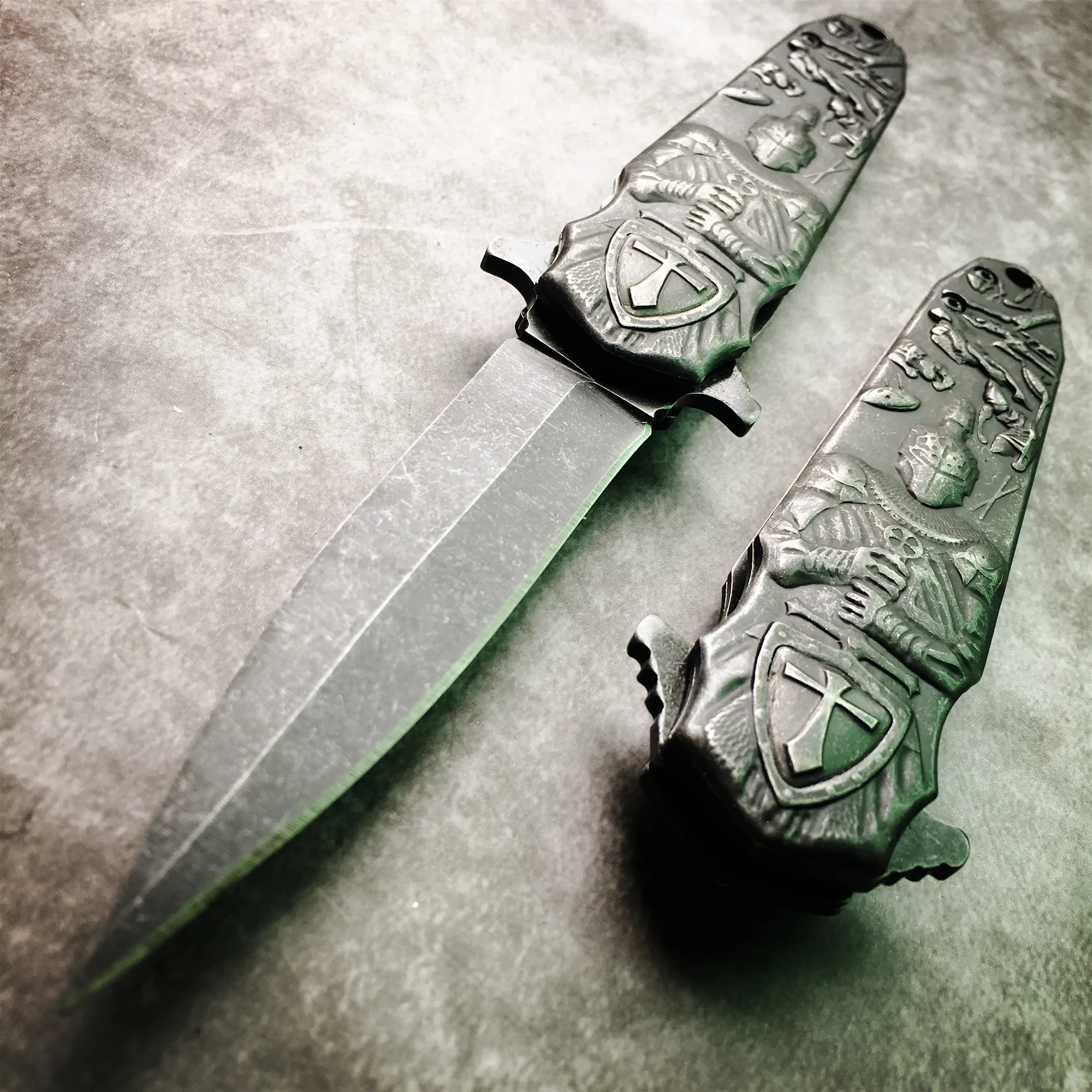 Очень прочный тактический нож Stonewash складное лезвие охотничий для активного