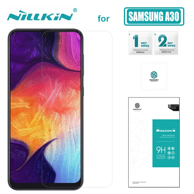Закаленное стекло Nillkin Amazing 9H для Samsung Galaxy A30 протектор экрана из твердого