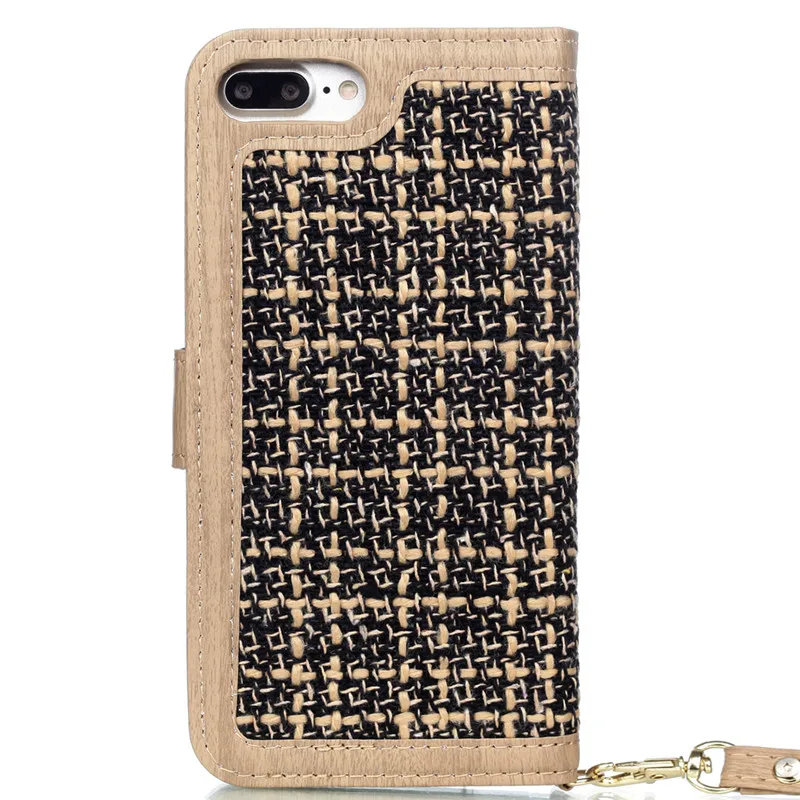 Роскошный чехол-книжка для iPhone X, 10, 8, 7, 6, 6S Plus, откидная крышка из шерстяной ткани, кожаный чехол-подставка, чехол для телефона