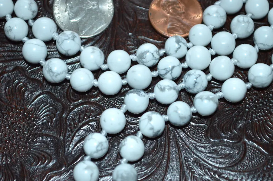 Натуральный камень 108 белые хаулитовые ожерелья ручной работы рыцарское