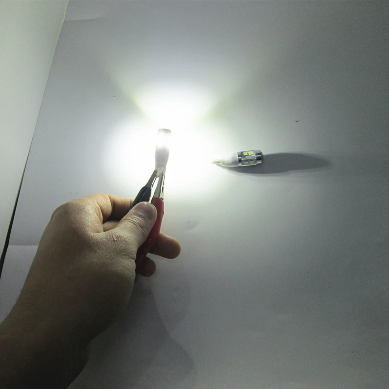

2PCS T10/T12 50W 3030Chip 10SMD 980LM Canbus No Error Free Super bright Clearance Lights License Plate Light Door lights White