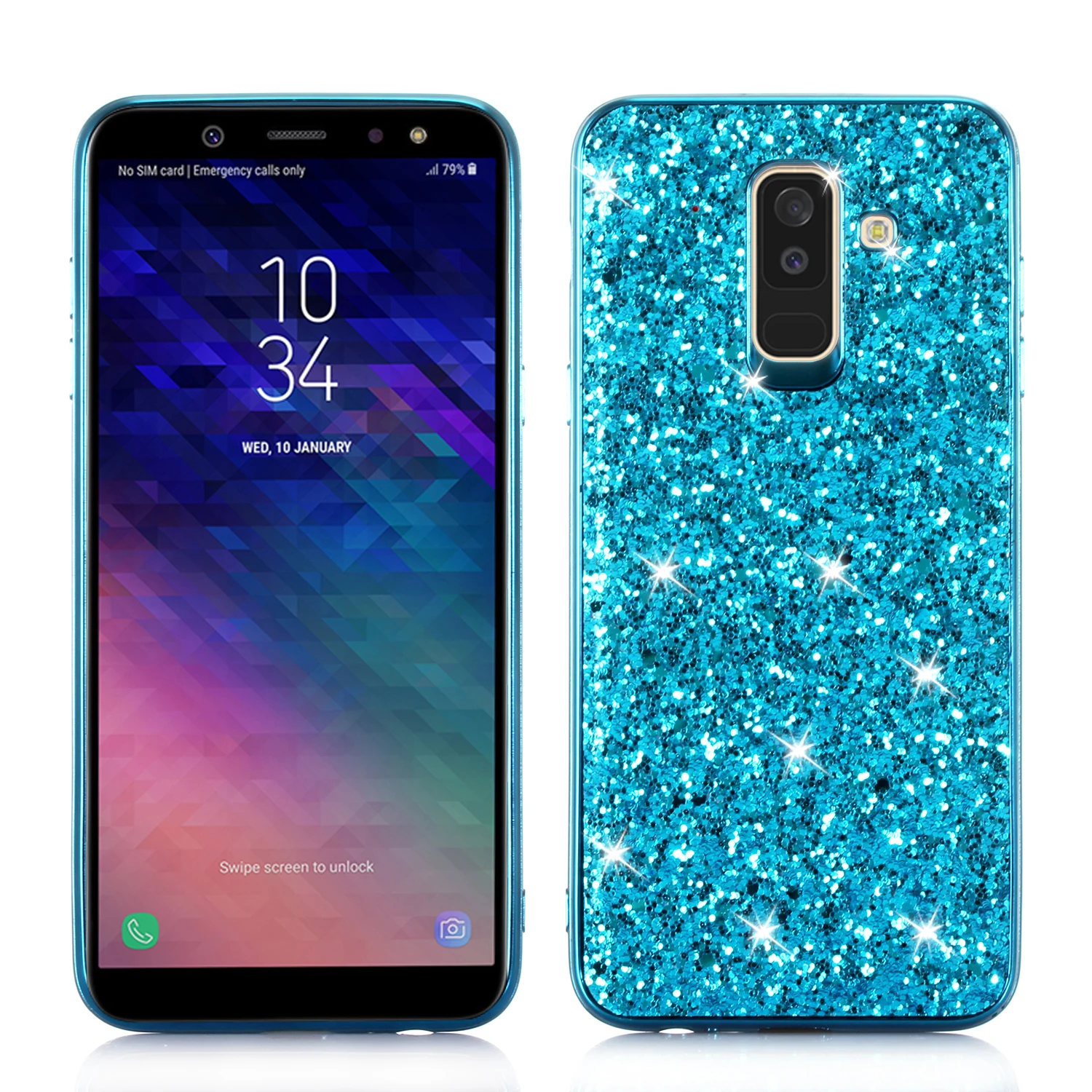 Q UNCLE Bling Glitter Soft Silicon Mobile Phone Case For Samsung Galaxy J4 J6 A6 A8 S9 Plus J8 A7 A9 2018 J7 Neo J5 J3 A5 |